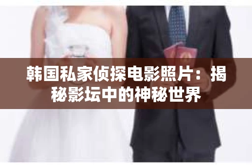 韩国私家侦探电影照片：揭秘影坛中的神秘世界