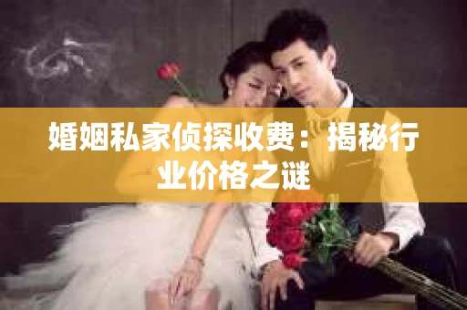 婚姻私家侦探收费：揭秘行业价格之谜