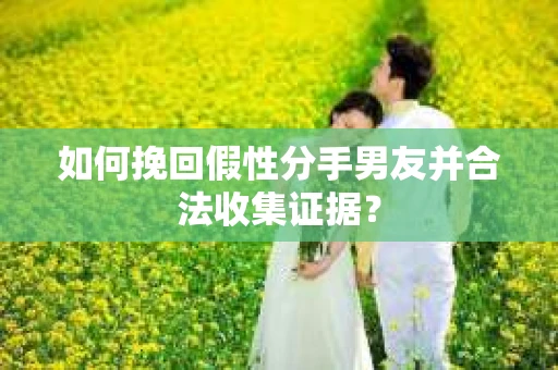 如何挽回假性分手男友并合法收集证据? 如何挽回假性分手男友并合法收集证据?