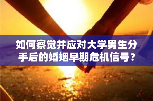 如何察觉并应对大学男生分手后的婚姻早期危机信号? 如何察觉并应对大学男生分手后的婚姻早期危机信号?